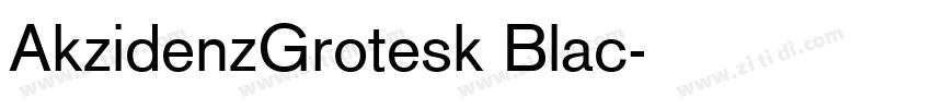 AkzidenzGrotesk Blac字体转换